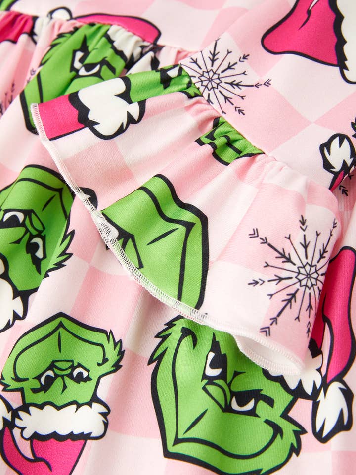 Rylee Faith Designs - Wholesale Top & Pant Set - Kids - Christmas Girls Cartoon Print Outfit Set