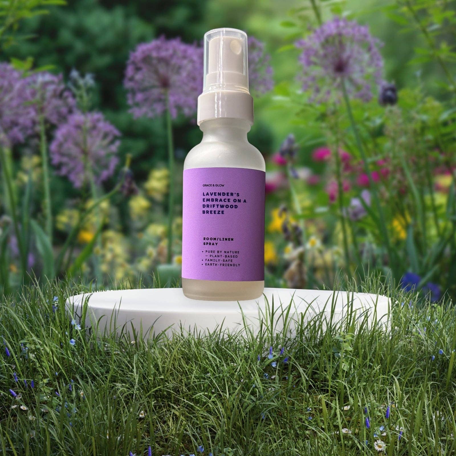 Kendranique's Creations - Wholesale Room & Linen Spray - Grace & Glow Room & Linen Spray | Core Collection | Lavender's Embrace on a Driftwood Breeze7