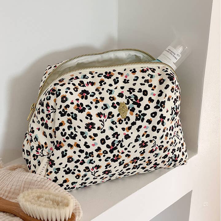 Milinane - Vente Trousse de toilette – femme - Trousse de beauté - JADE - Leopard