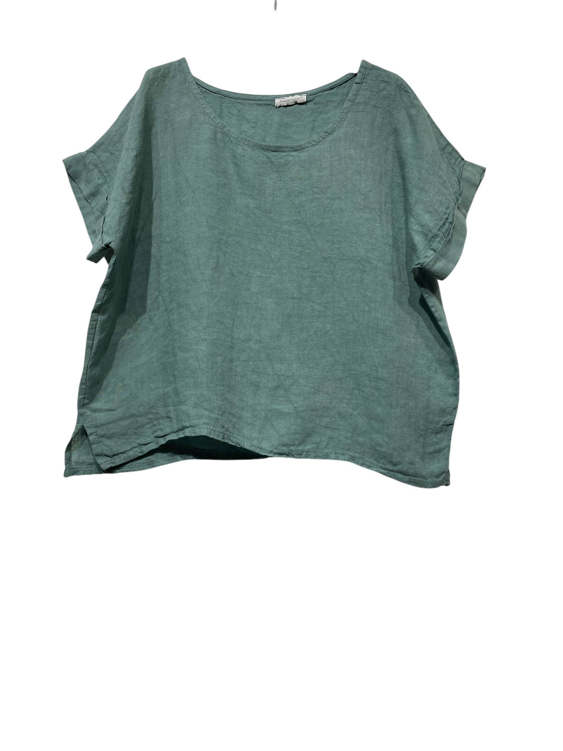 LINEN & COTTON HOUSE – T-shirt – Mulher por atacado – TOP UNI EM LIN 0133213
