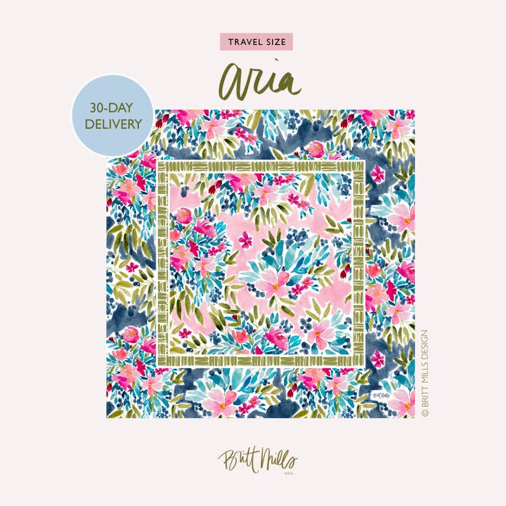 Britt Mills Design - Wholesale Table Protector - Britt Mills Mini Travel Mahjong Mat (Non-Neoprene)