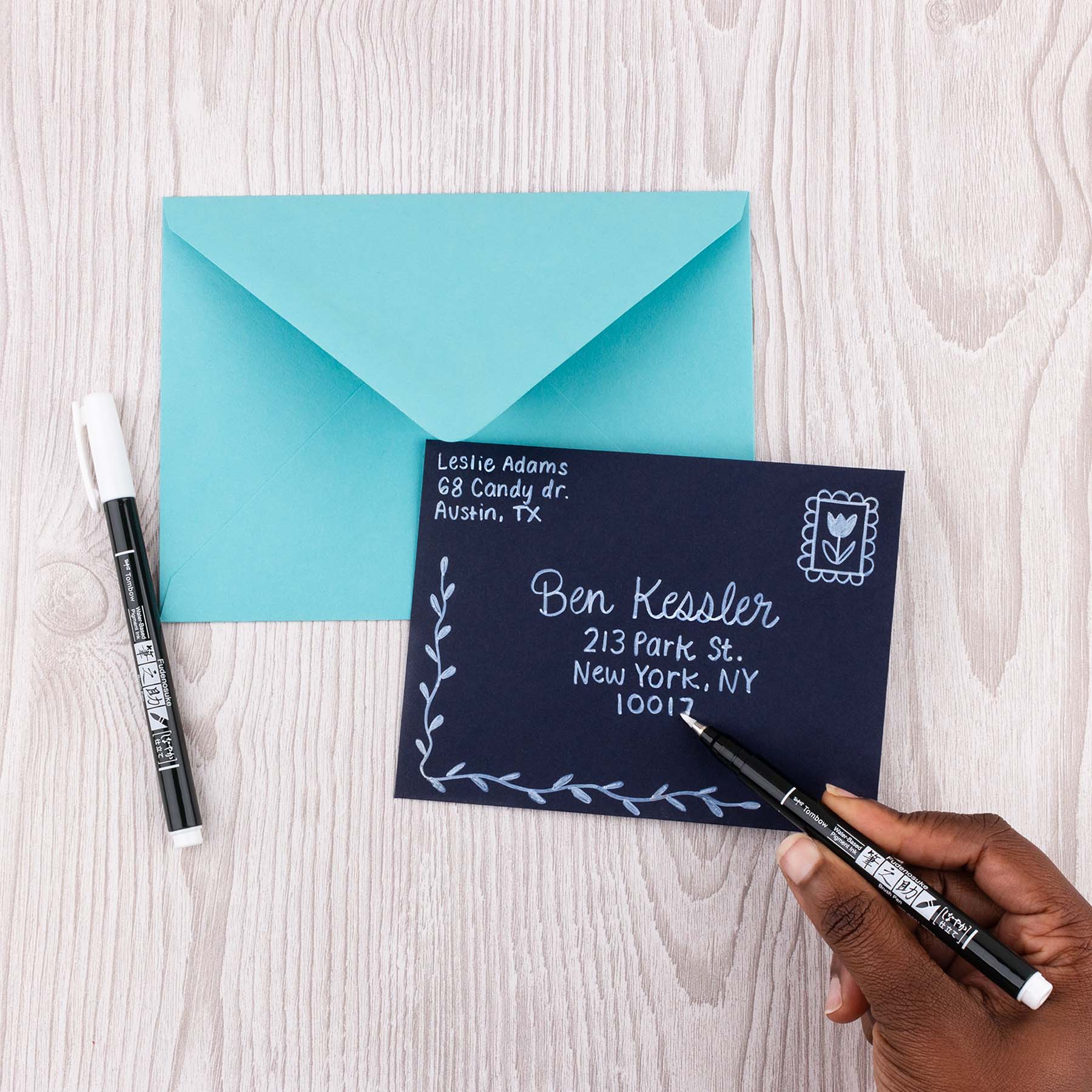 Tombow - Vente Stylos - Lot de 2 stylos Fudenosuke, blancs5