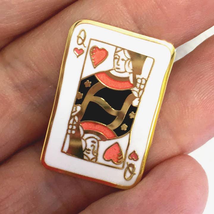 Enamel Pin - Queen of Hearts for wholesale by Rosie Wonders