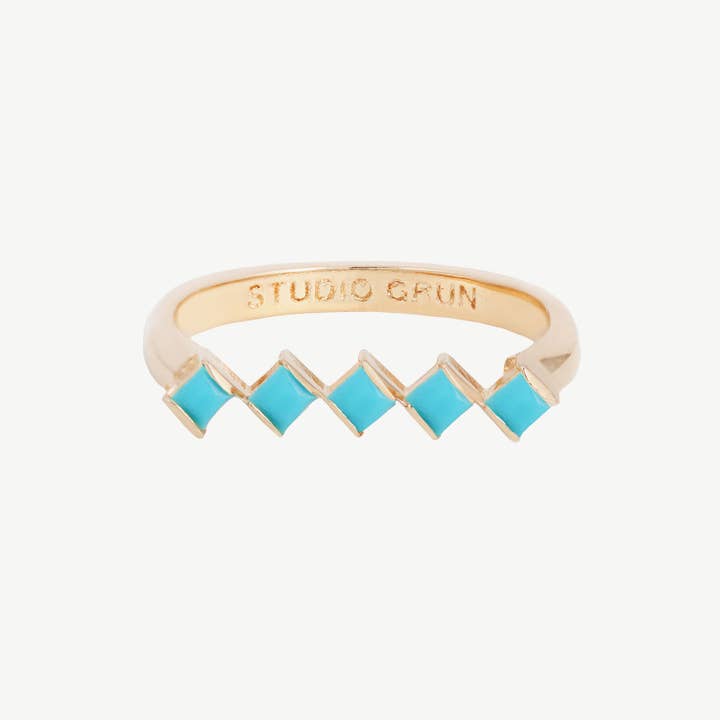 Cobble Ring in Turquoise for wholesale by Studio Grun
