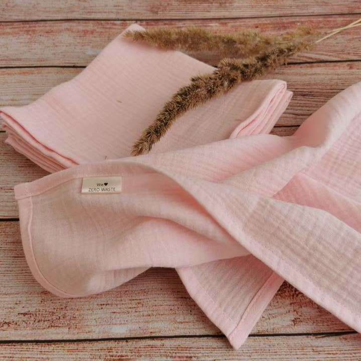 Pastel Baby – wholesale Ansikts- och kroppsservetter – Ekologiska muslin babyservetter, näsduk - olika färger