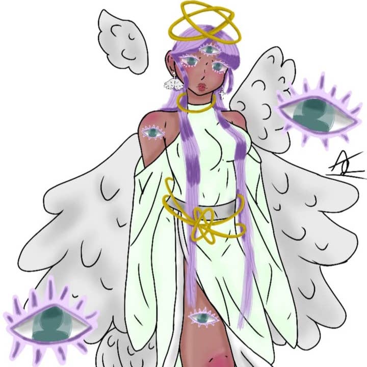 Adesivo Angelo dei Troni Di Azalea per la vendita all'ingrosso da parte di Beloved Bijou Adornments and Apothecary