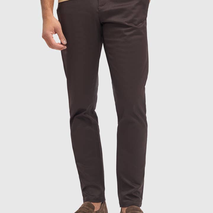 Chino trousers men Chocolate - Cavani Dakota Chocolate for wholesale by CASTLESON