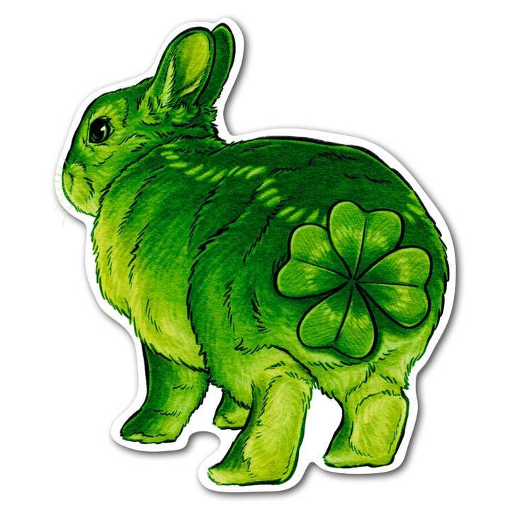 Sticker "Luckybun" for wholesale by Firlefanz Design