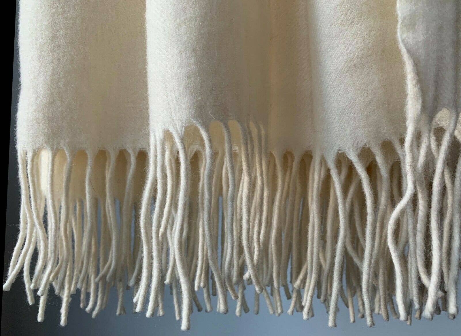 WoolOnly - Vendita all'ingrosso Plaid - Plaid super leggero in 100% lana di agnello (130x180/200 cm) Off White morbido1