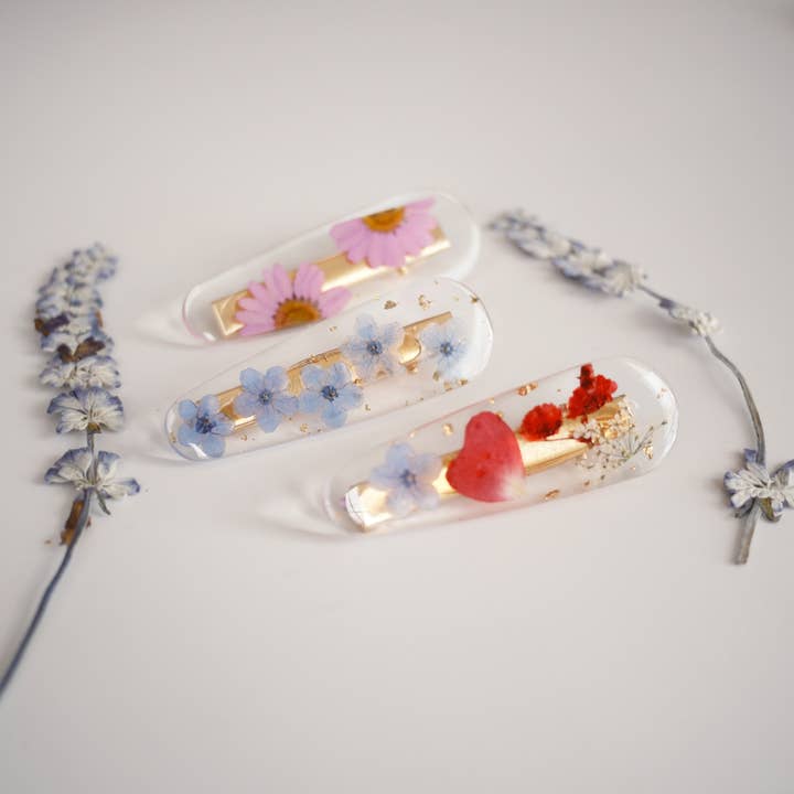 Sunnie Lane - Wholesale Hair Clip - Women's - Flower Hair Clip - Real Pressed Flowers