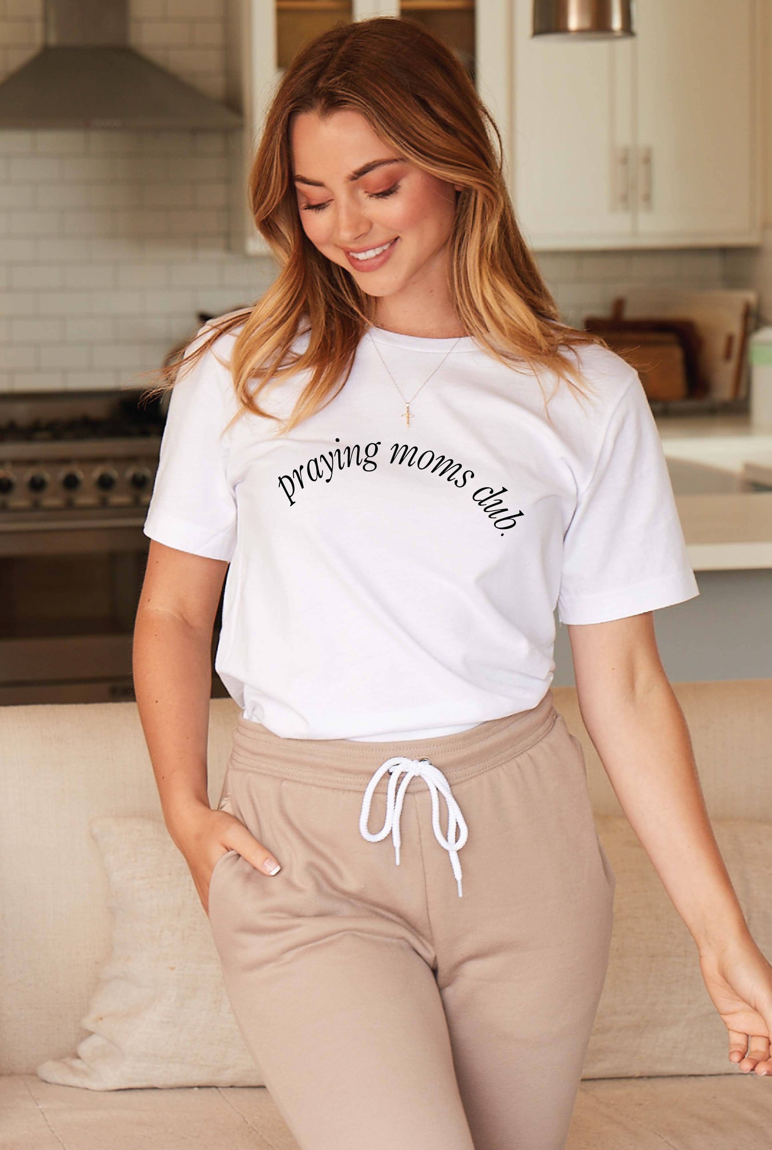 OAT COLLECTIVE - Wholesale Screen Printed T-Shirt - Women's - PRAYING MOMS CLUB  Graphic T-Shirt7