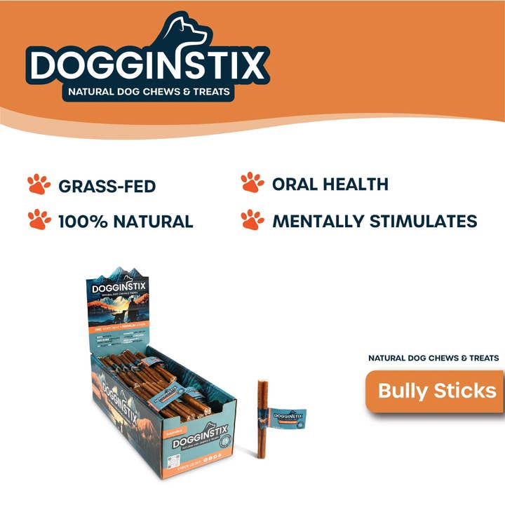 Dogginstix - Wholesale Pet Treats - Dog - 6" Standard Bully Sticks