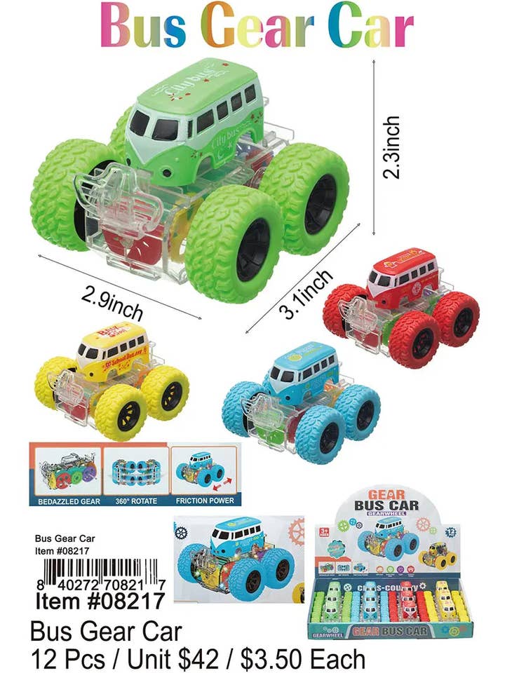 Bus Gear Car . for wholesale by Puka Creations
