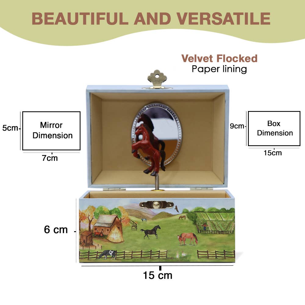 Enchantmints – wholesale Jewelry box/organiser – Kids – Country Horse Jewelry Box: Christmas 2025 Gift | Wholesale 6