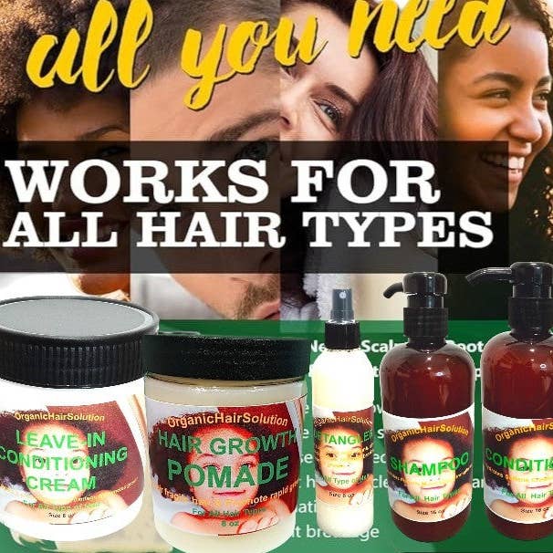 KIDS Hair Growth Set For All Hair Types With Jojoba seed-Mustard-Castor-Tea Tree-Argan-Avocado-Vitamin E (5 products), for wholesale by Organic Hair Solution