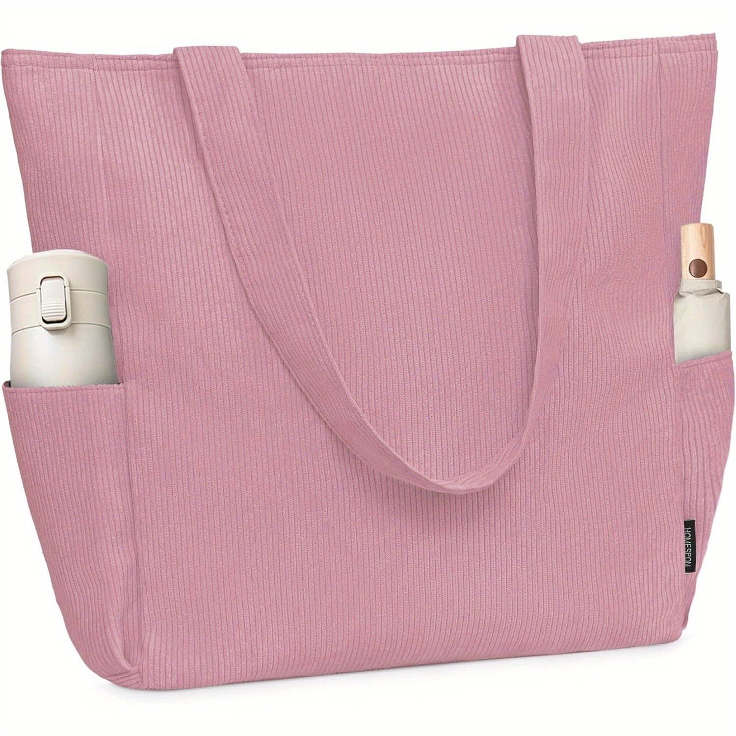 NARWEY INC – Sacola - Mulher por atacado – Grande Saco de Veludo Canelado Buringer para Viagem, Ginásio, Férias4