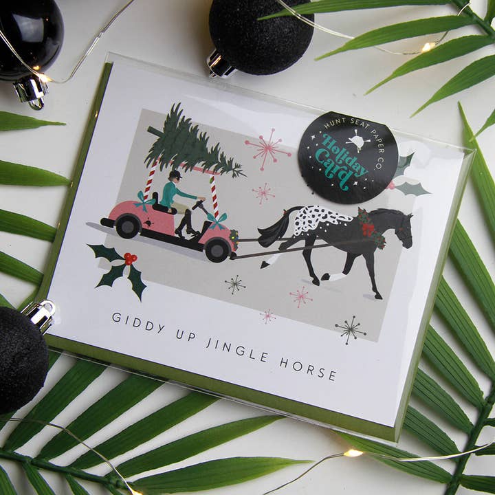 Giddy Up Jingle Horse for wholesale by Hunt Seat Paper Co.