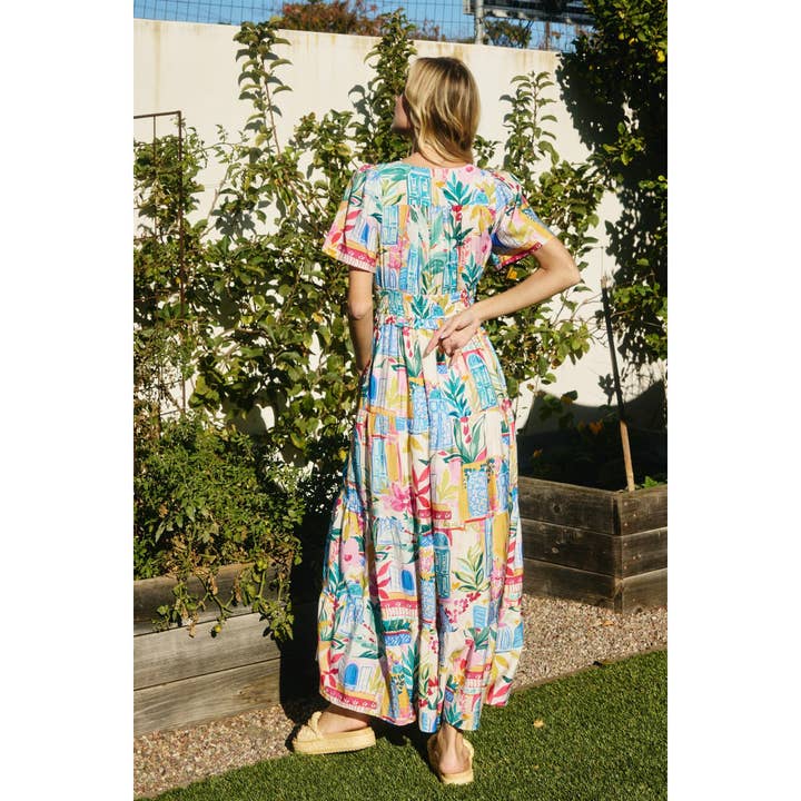 SOGNI D'ORO Abito lungo estivo a balze a strati in vendita all'ingrosso su Faire2