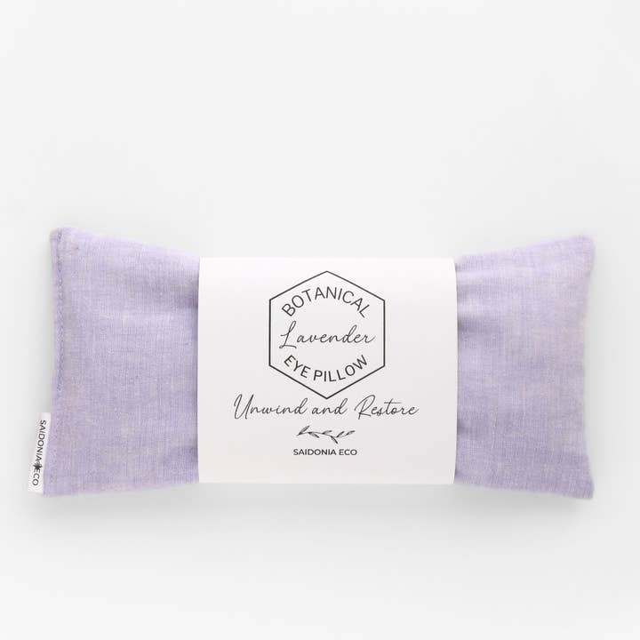 Organic Lavender Eye Pillow ⋆ Violet Linen for wholesale by SaidoniaEco