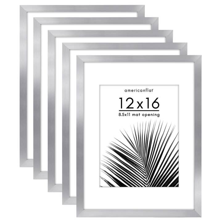 Americanflat - Wholesale Picture Frame - Americanflat 5 Pack Picture Frames With Mat Plexiglass Cover40
