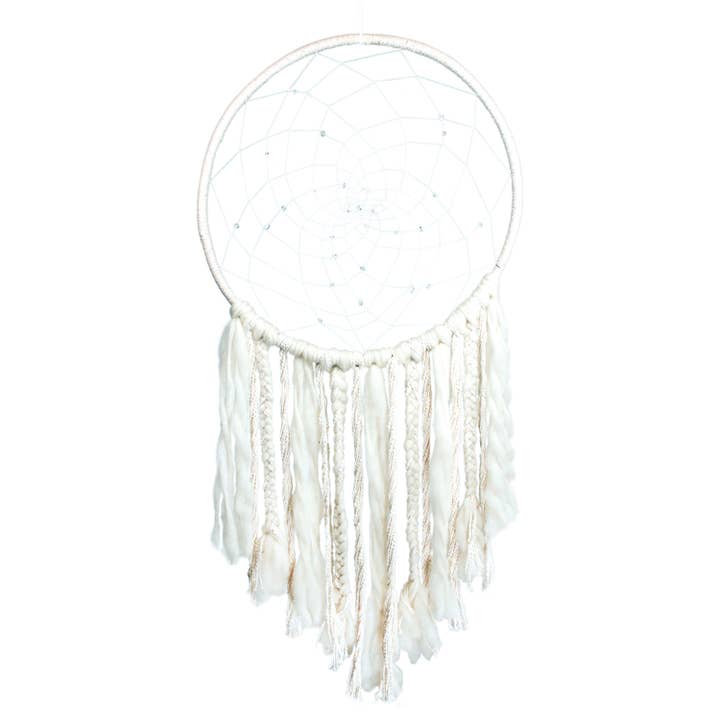 dZi Handmade - Wholesale Dream Catcher - Large White Sun Wall Decor