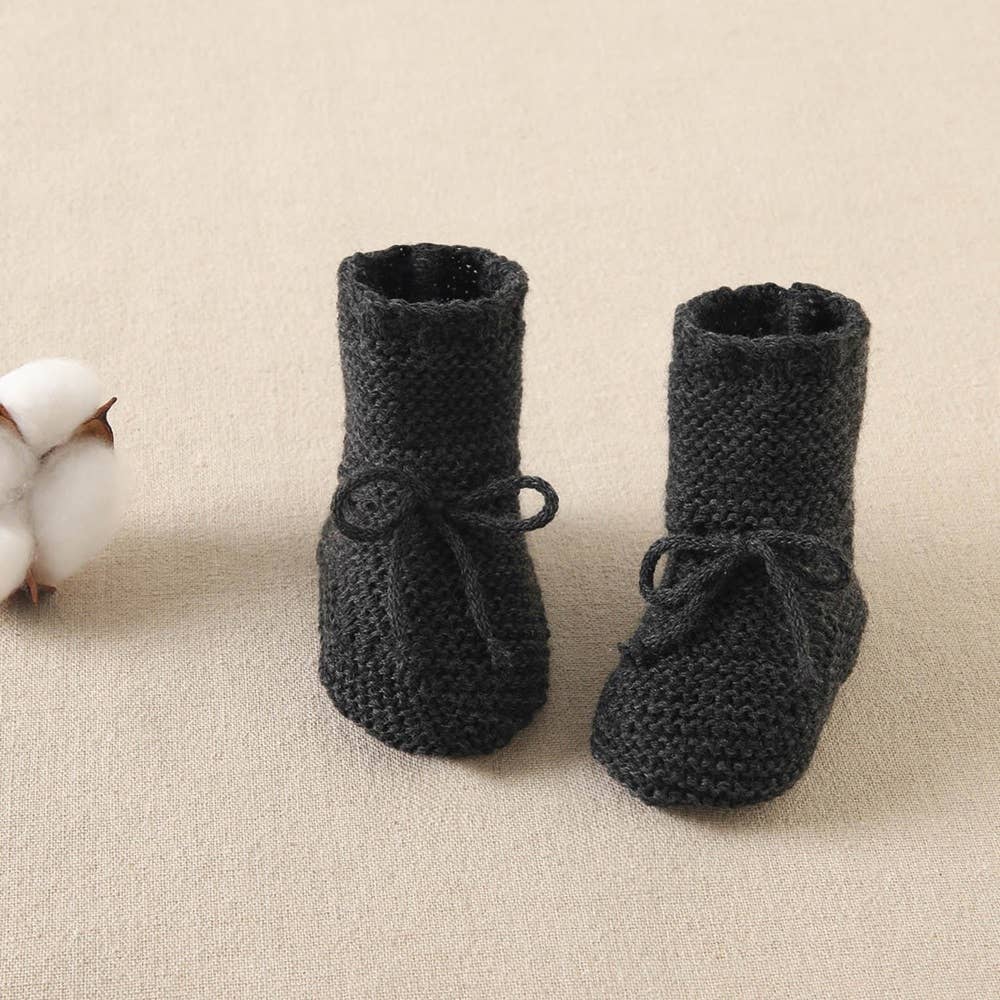 Dadati - Wholesale Crib Shoes - Baby - Knitted boot type baby bootie with bow3
