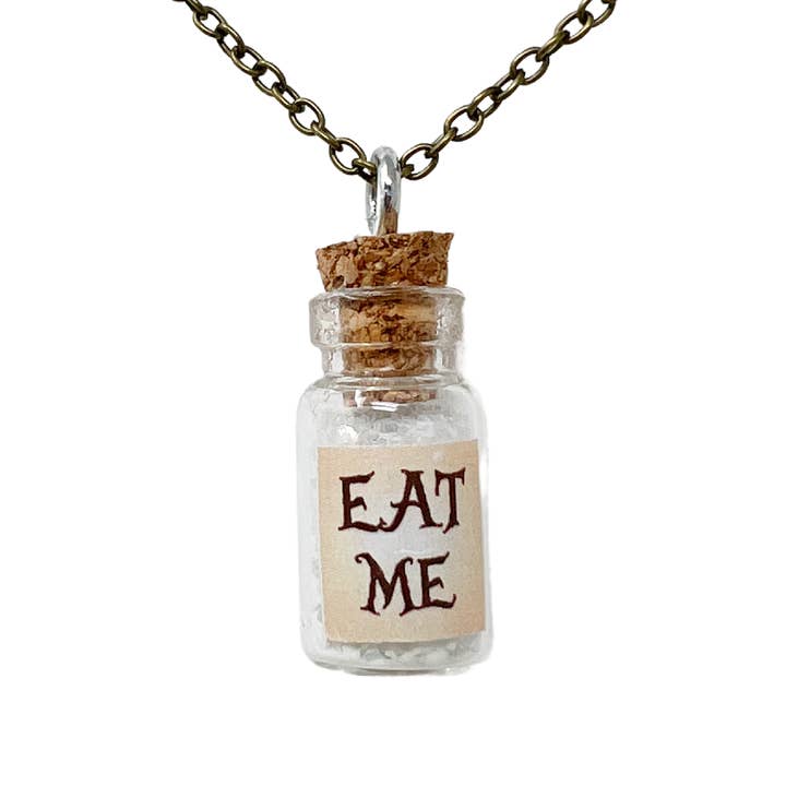 Alice in Wonderland eat me necklace for wholesale by UMBRELLALABORATORY
