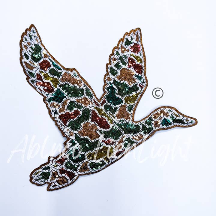 ABLNco - Wholesale Patch - Big Camouflage Mallard Duck Hunting Sequins Patch0