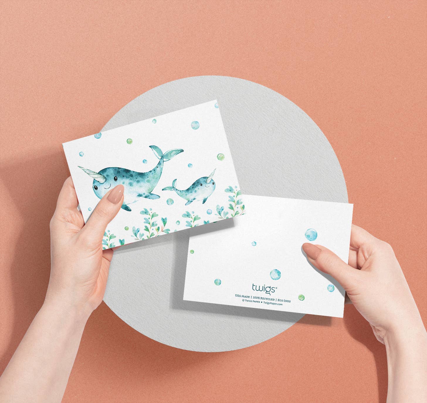 Twigs Paper - Wholesale Stationery/Notecard Set - Ocean Animals Greeting Card Set | Assorted Notecards7