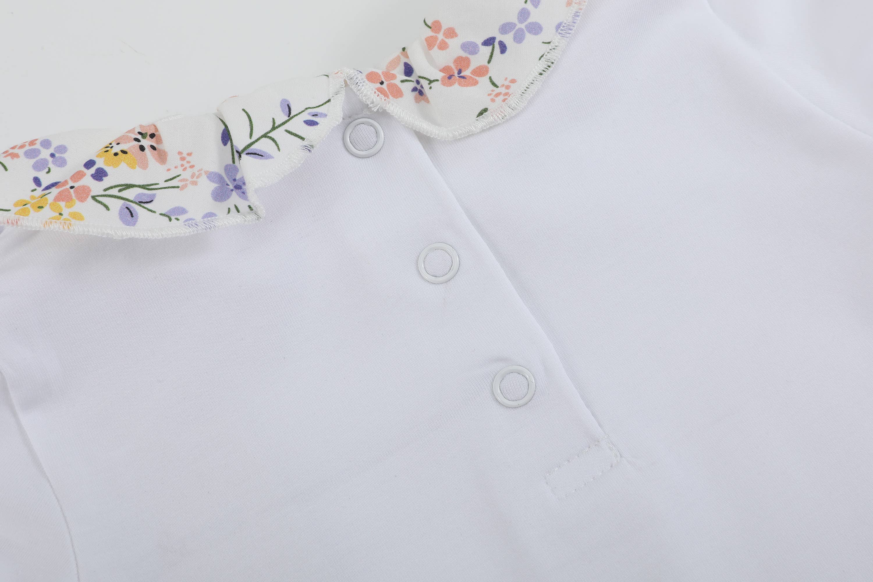 Ben & Lola - Wholesale Bodysuit (Non-Footed) - Baby - Nina Floral Frill Baby Bodysuit by Ben & Lola 5