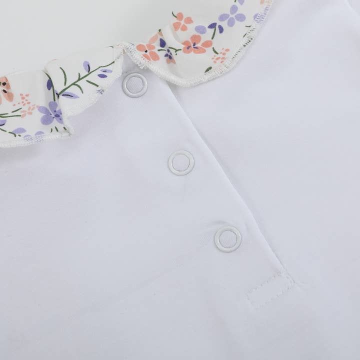 Ben & Lola - Wholesale Bodysuit (Non-Footed) - Baby - Nina Floral Frill Baby Bodysuit by Ben & Lola 5