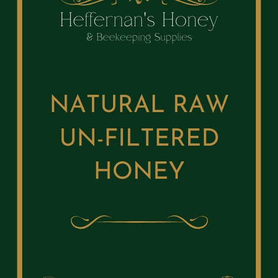 Heffernan’s Honey & Beekeeping Supplies - Venta al por mayor Miel - Miel de Michigan 100% cruda, tarro de media pinta