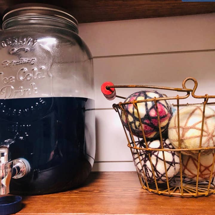 Wool Jamboree - Wholesale Dryer Balls - Tie Dye Stripe Dryer Balls3