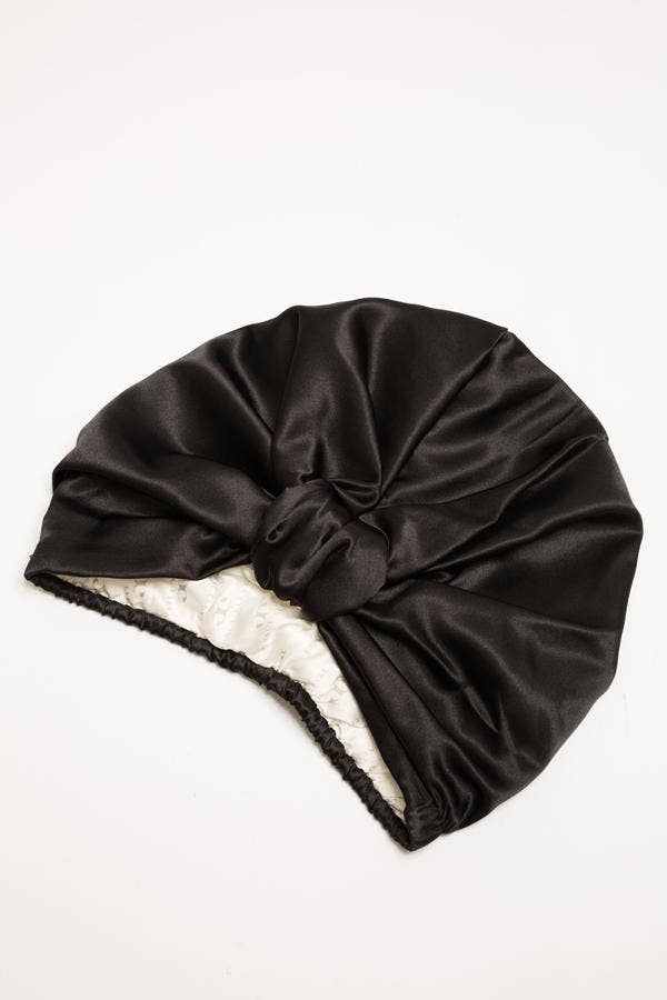 Sort All Silk Turban - Sort for engroshandel på Faire4