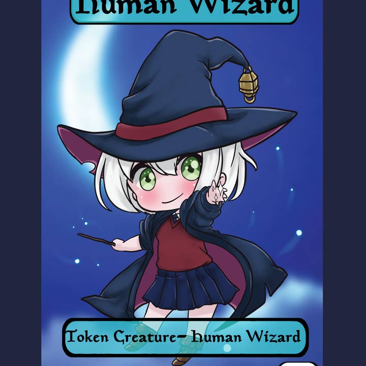 Jeton Human Wizard 1/1 pour la vente par Mega Chibi