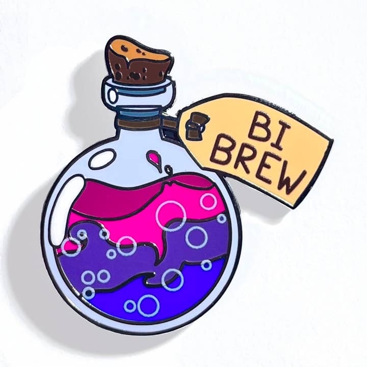 Noellita Bonita - Vente Épinglettes/boutons - Bi Brew - Pin fierté bisexuelle0