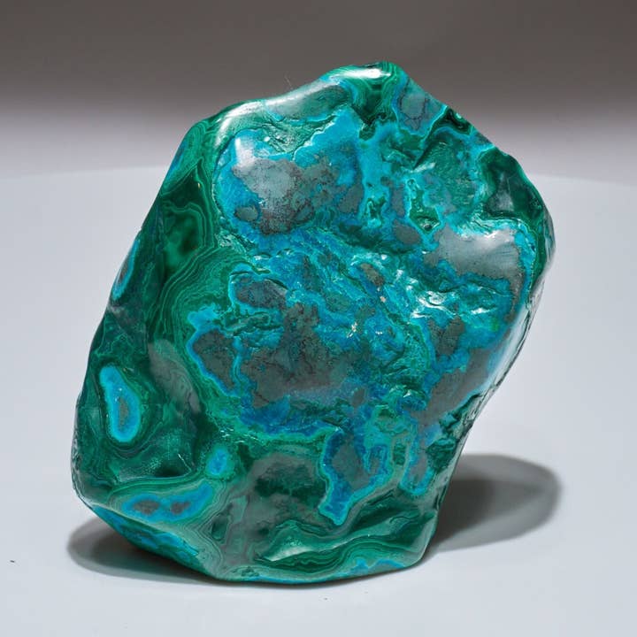 2,06 LB poleret malakit og Chrysocolla Freeform for engroshandel hos Malachite And More