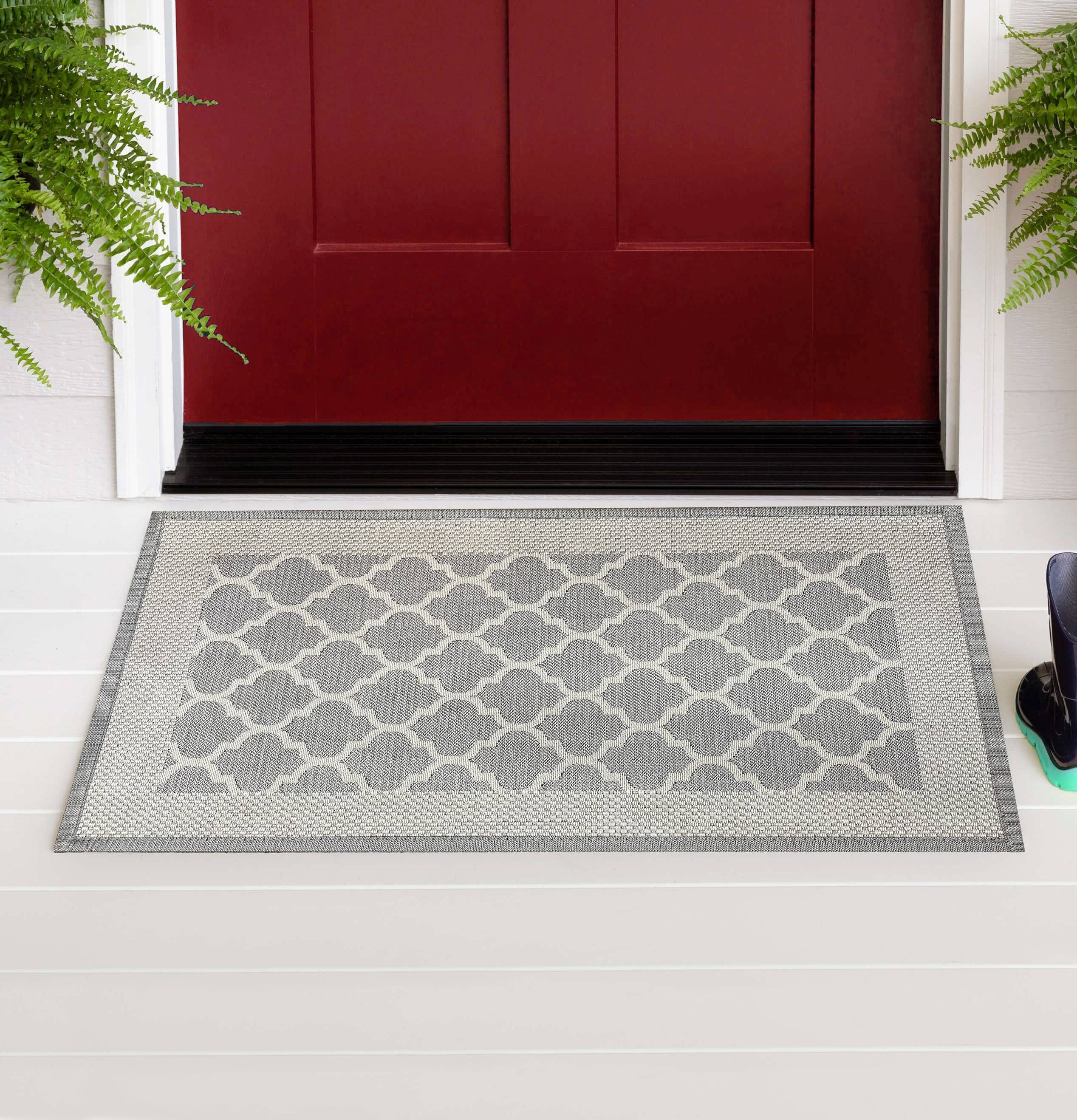 home mart goods - Wholesale Door Mat - Grey All-Season Sturdy Absorbent Non-Slip Rubber Backing Mat0