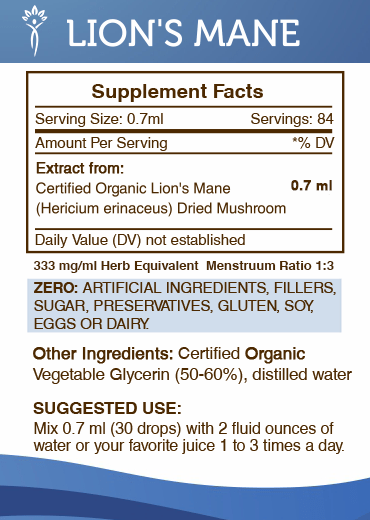 Secrets Of The Tribe - Wholesale Tincture - Lion's Mane Tincture1