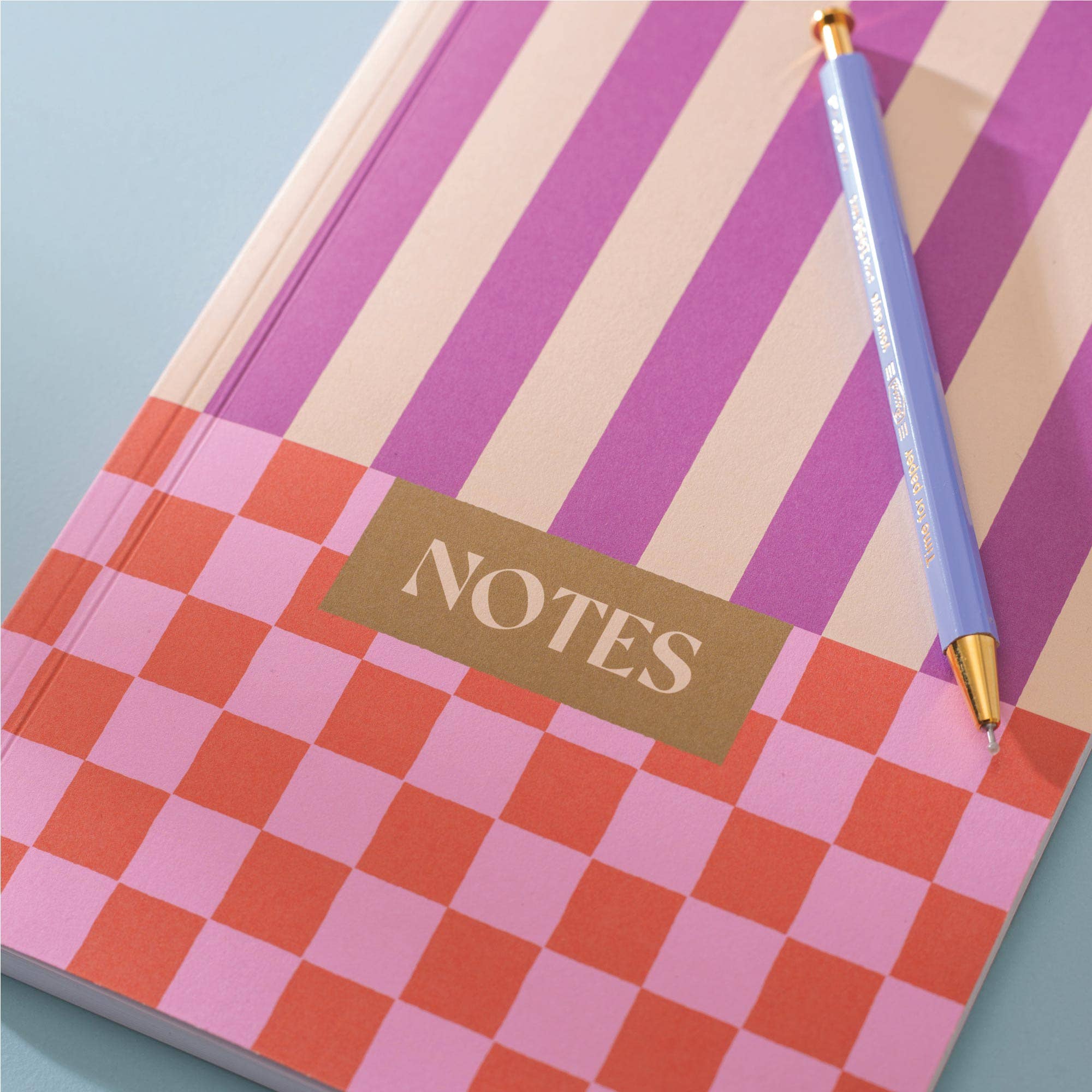 Good Tuesday (Once Upon a Tuesday) - Wholesale Notebook - A5 Lay Flat Notebook | Checks & Stripes | Lined3