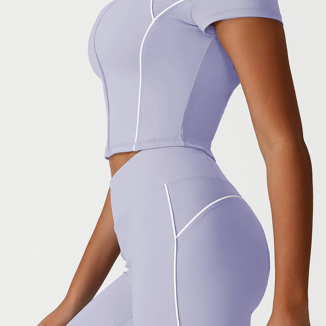 Sodalemon – Engroshandel Activewear-sæt – til kvinder – Sømløst Højtaljet Yogasæt: Jakke + Udsvingede Leggings8