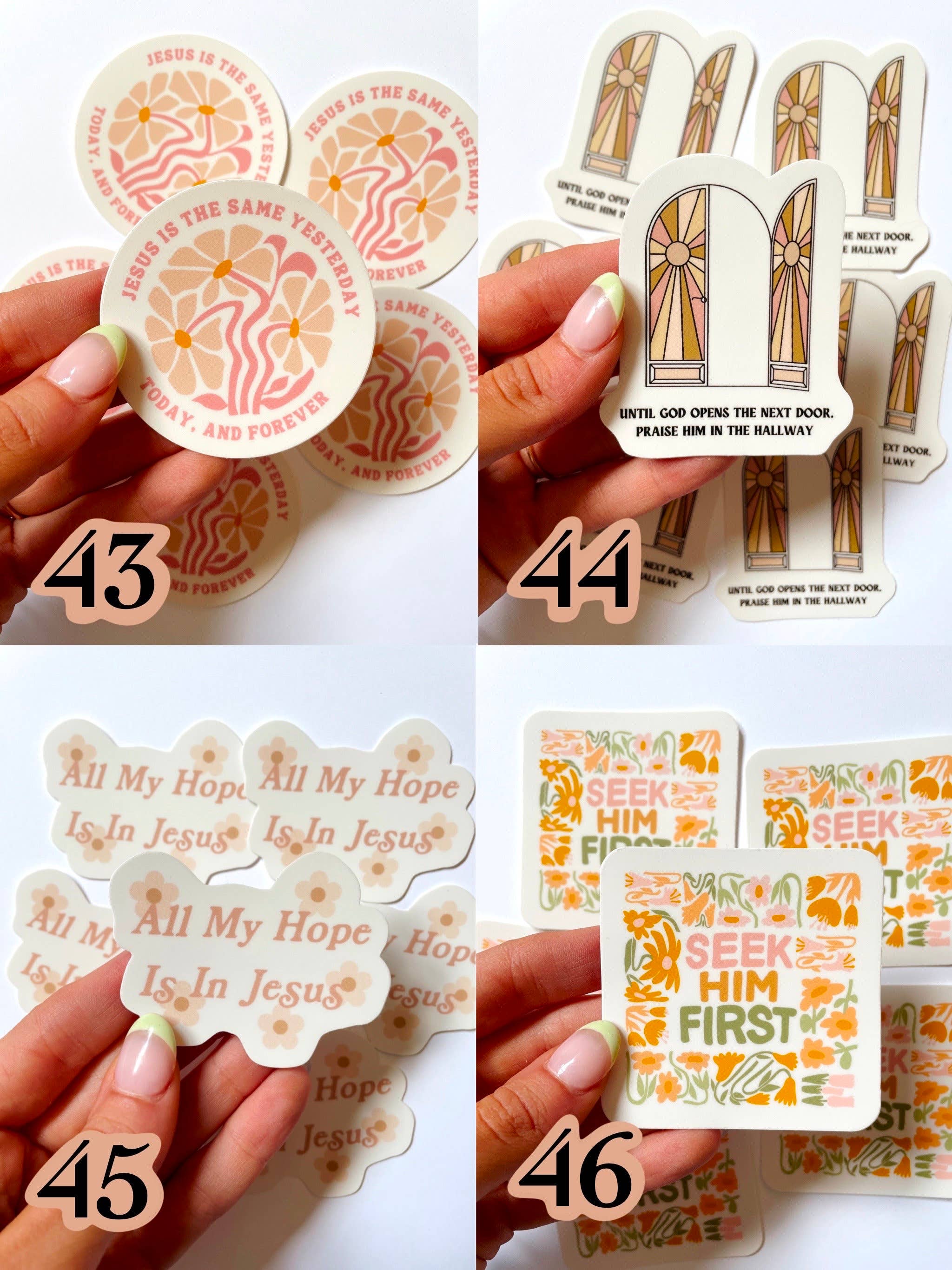 Brianna Collins Designs - Vente Autocollant - Pack d'autocollants en vinyle chrétien à construire vous-même | Faith Stickers8