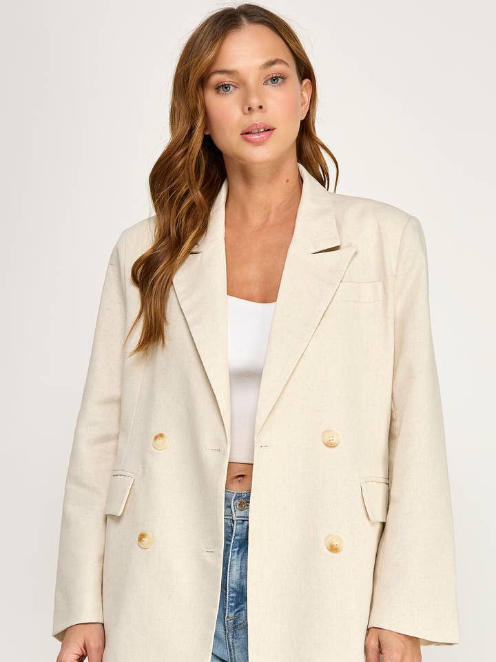 TJ-10784-6 LINEN BLAZER for wholesale by Ellison