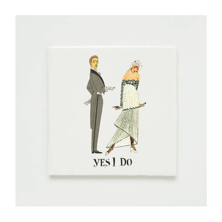 Wandtegel Rijksmuseum trouwen 'Yes I do' voor wholesale door Lylies