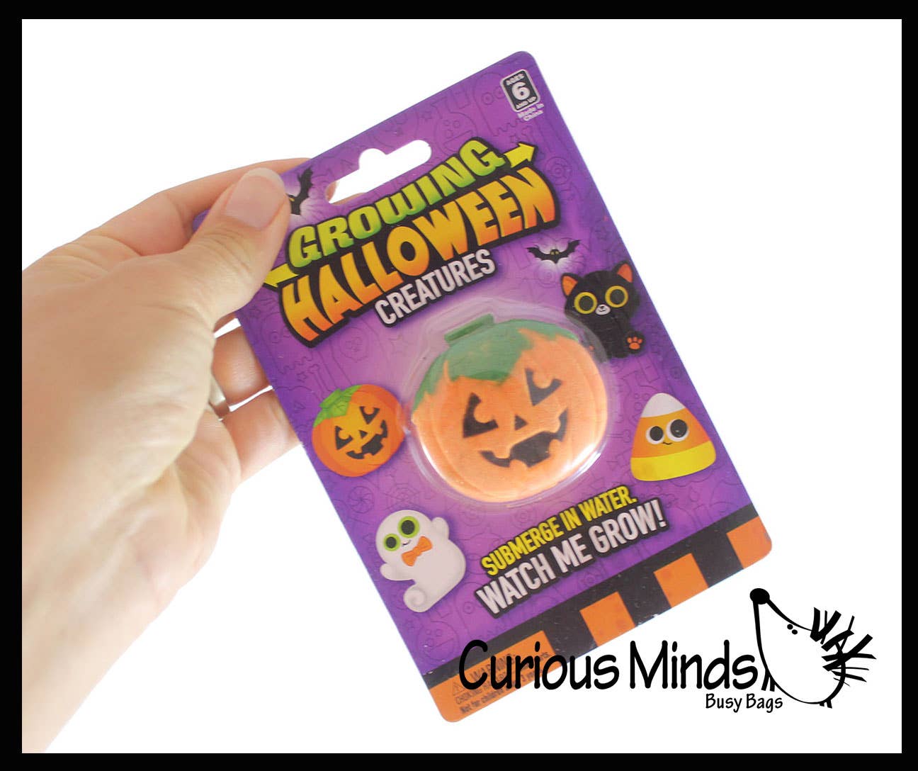 Curious Minds Toys - Wholesale Toy Set - Kids - 1 Halloween Grow a Character in Water - Add Water and it Gro6