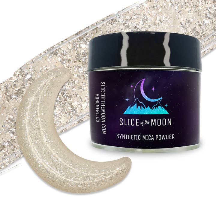 Poudre de Mica Blanc Maximum | Pigment Synthétique pour la vente par Slice of the Moon
