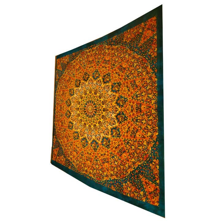 Chakra Star Indian Elephant Mandala Tapestry for wholesale by Wild Lotus