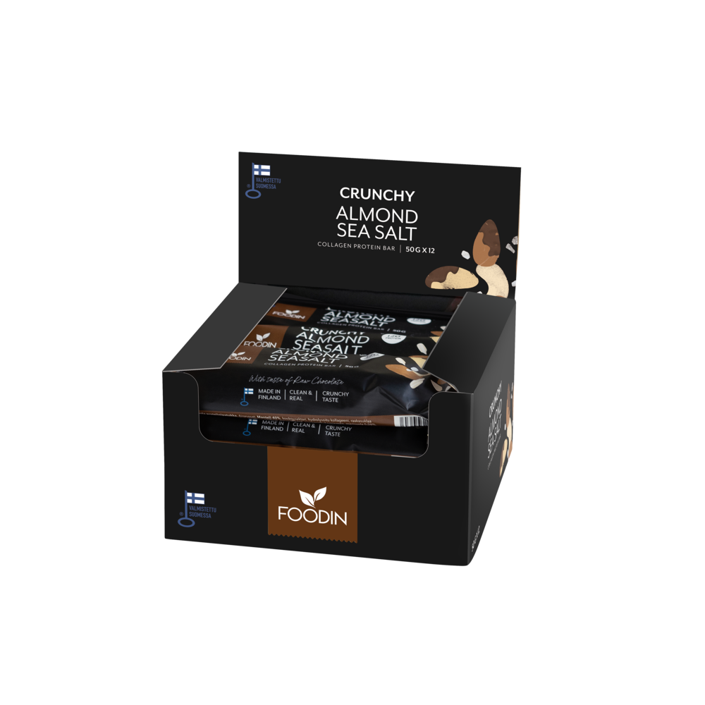 Foodin - Wholesale Snack Bar - Crunchy Collagen Protein Bar Almond Seasalt, 50g1