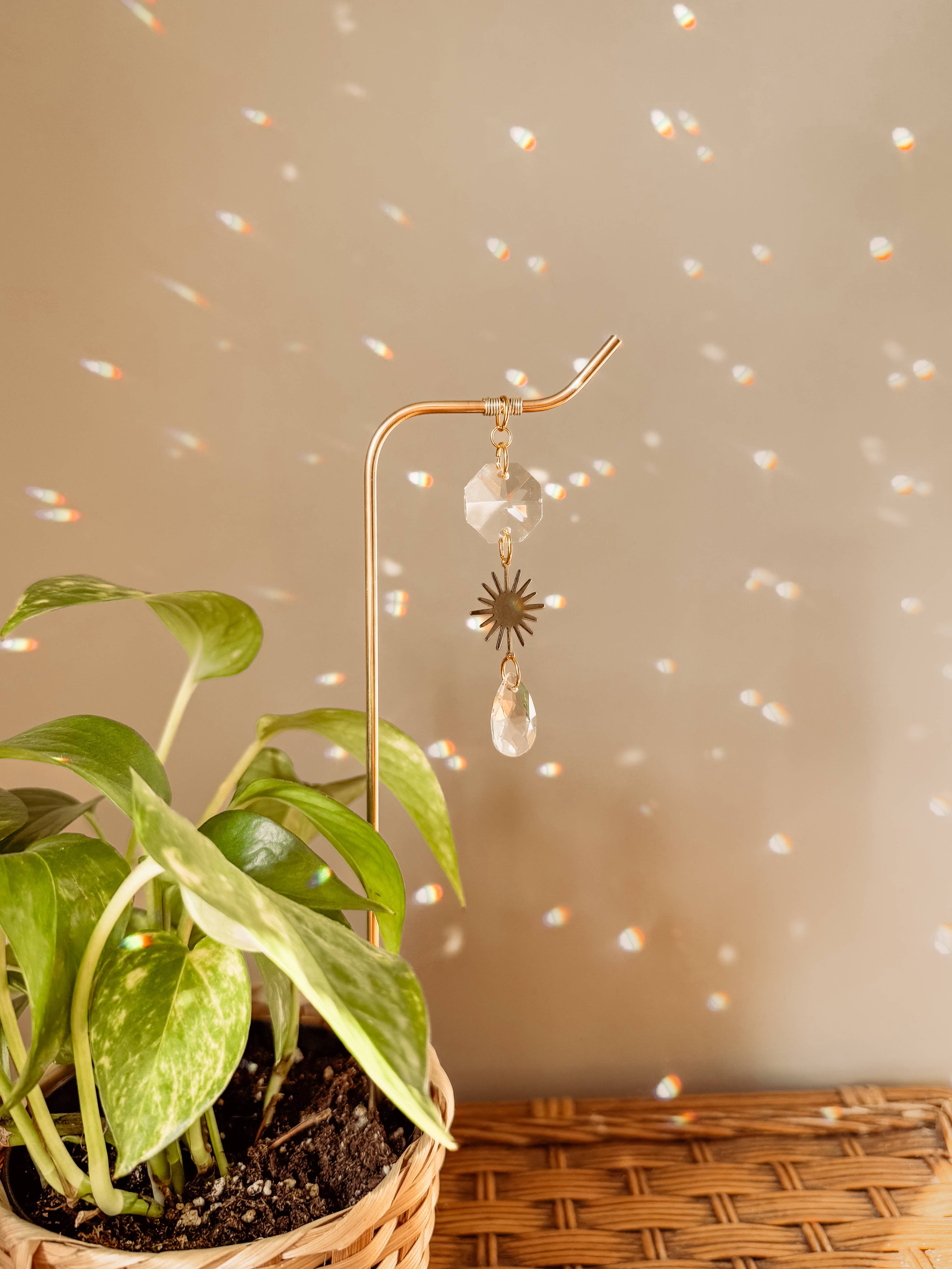 Meraki The Studio Co. - Wholesale Garden/Lawn Stake - Plant Stake | Suncatcher + Sun Charm | Houseplant Accessory