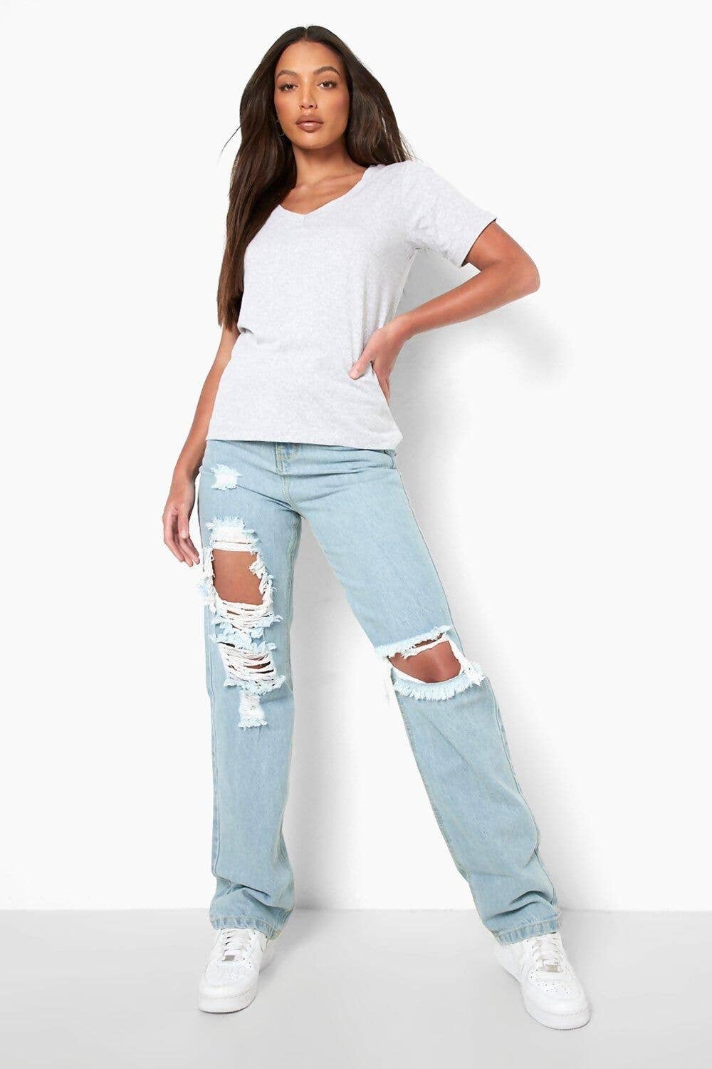 J5FASHION - Wholesale T-Shirt - Women's - BASIC V NECK TEE3